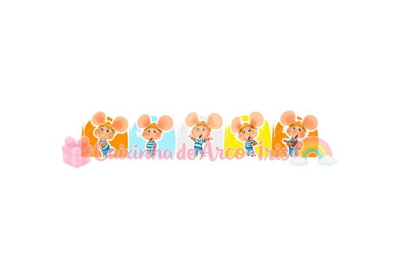 100 Forminhas / Toppers: Topo Gigio