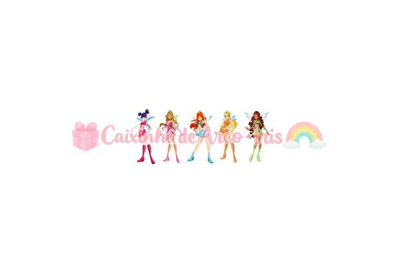 100 Mini Apliques 3,5cm: Clube das Winx