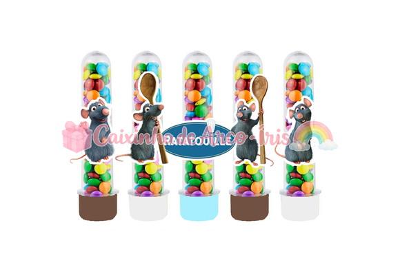 Tubetes com Apliques 3d: Ratatouille