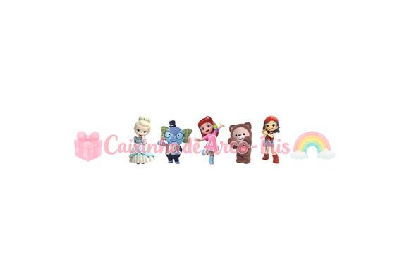 100 Mini Apliques 3,5cm: Rainbow Ruby