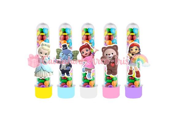 Tubetes com Apliques 3d: Rainbow Ruby