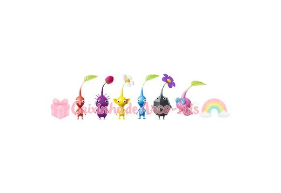 100 Mini Apliques 3,5cm: Pikmin