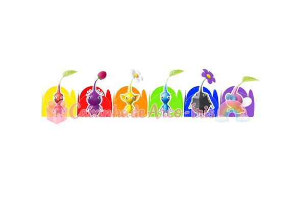 100 Forminhas / Toppers: Pikmin