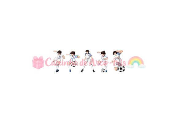 100 Mini Apliques 3,5cm: Captain Tsubasa