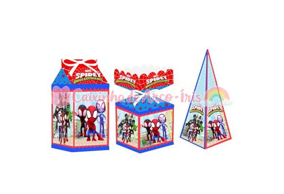 Caixa Milk Meia Bala Pirâmide - Spidey Amigos Espetaculares