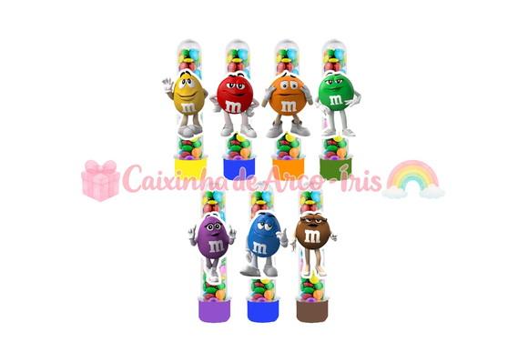 Tubetes com Apliques 3d: M&ms