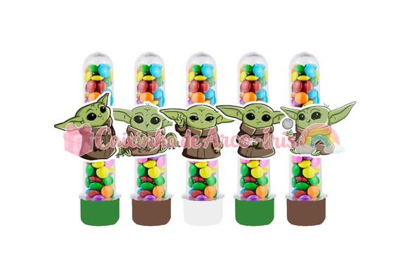 Tubetes com Apliques 3d: Baby Yoda