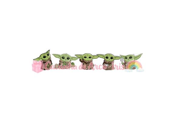 100 Mini Apliques 3,5cm: Baby Yoda