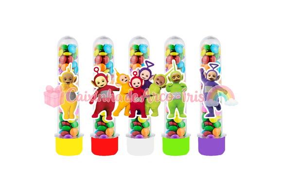 Tubetes com Apliques 3d: Teletubbies