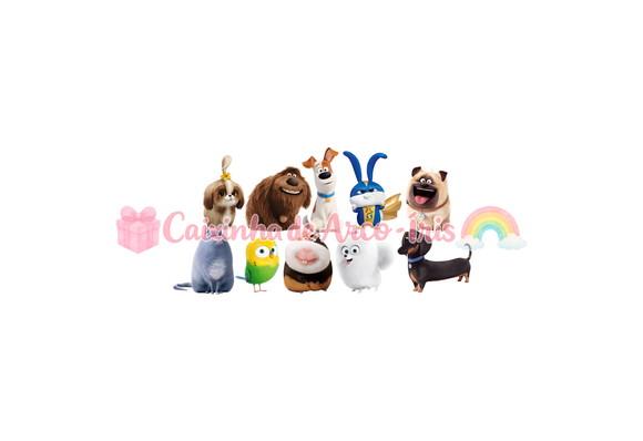 100 Mini Apliques 3,5cm: Pets a Vida Secreta dos Bichos