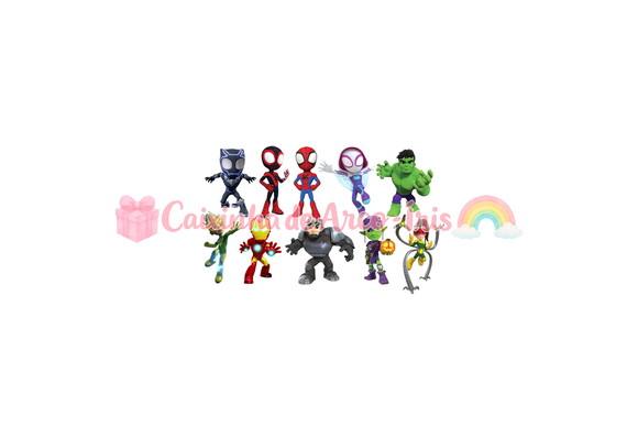100 Mini Apliques 3,5cm: Spidey e Seus Amigos Espetaculares