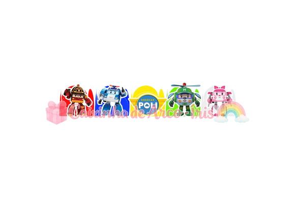 100 Forminhas / Toppers: Robocar Poli