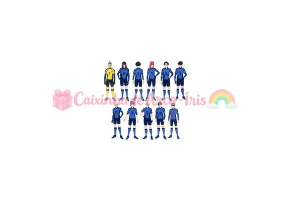 100 Mini Apliques 3,5cm: Blue Lock