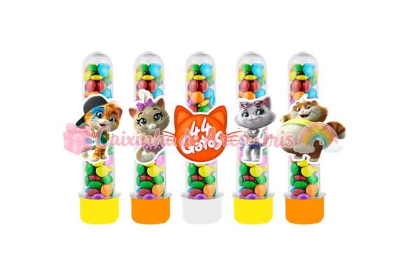Tubetes com Apliques 3d: 44 Gatos