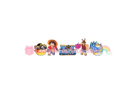 100 Mini Apliques 3,5cm: Blox Fruits
