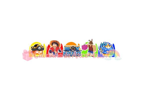 100 Forminhas / Toppers: Blox Fruits