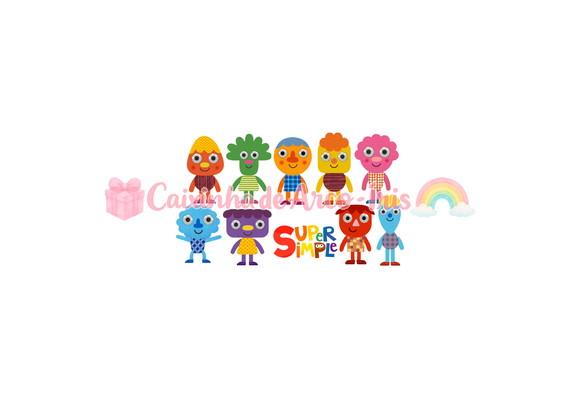 100 Mini Apliques 3,5cm: Super Simple Songs