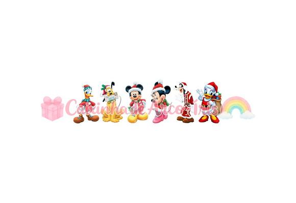 100 Mini Apliques 3,5cm: Mickey Natal