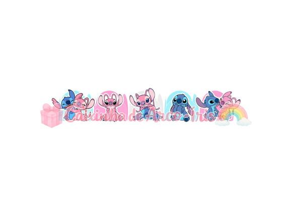 100 Forminhas / Toppers: Stitch e Angel