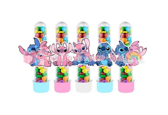 Tubetes com Apliques 3d: Stitch e Angel