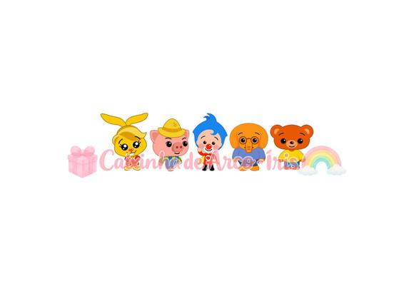 100 Mini Apliques 3,5cm: Palhaço Plim Plim