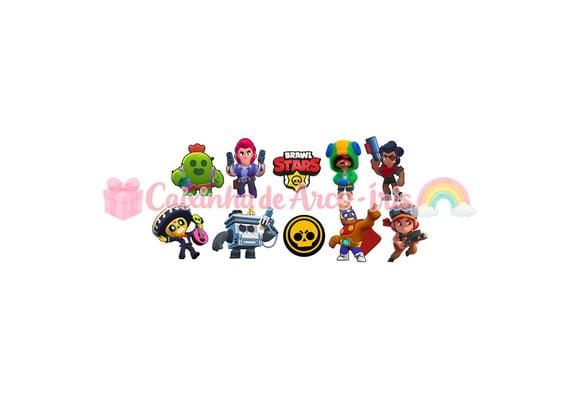 100 Mini Apliques 3,5cm: Brawl Stars