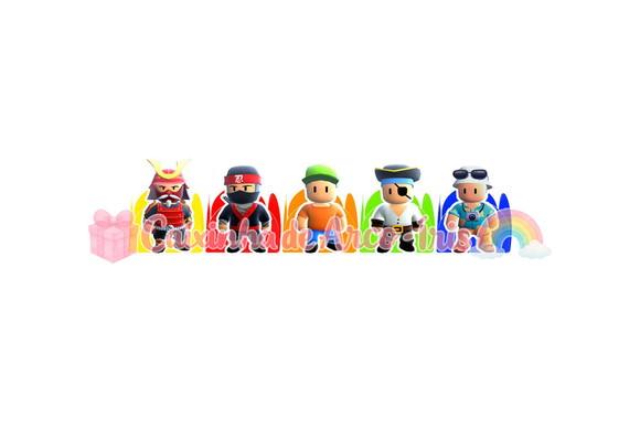 100 Forminhas / Toppers: Stumble Guys