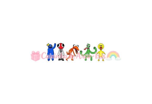 100 Mini Apliques 3,5cm: Rainbow Friends
