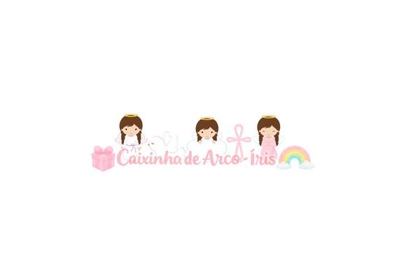 100 Mini Apliques 3,5cm: Batizado Menina