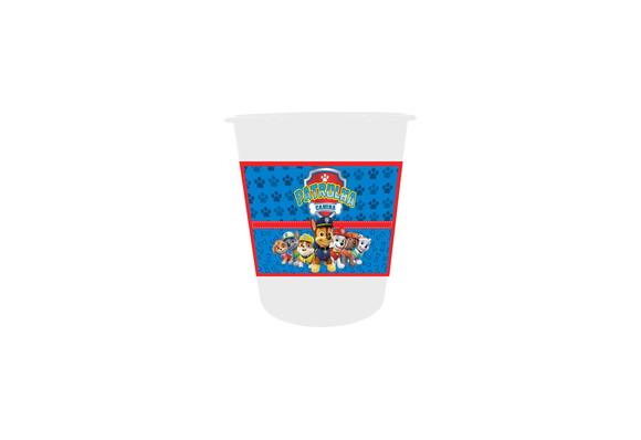 10 Baldes de Pipoca Branco - Patrulha Canina