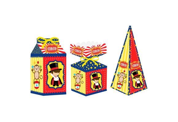 Caixa Milk / Meia Bala / Pirâmide - Circo Menino