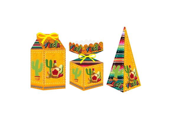 Caixa Milk / Meia Bala / Pirâmide - Festa Mexicana