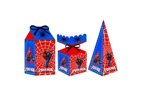 Caixa Milk / Meia Bala / Pirâmide - Homem-aranha