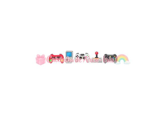 100 Mini Apliques 3,5cm: Video Game