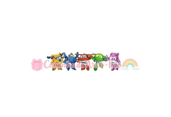 100 Mini Apliques 3,5cm: Super Wings
