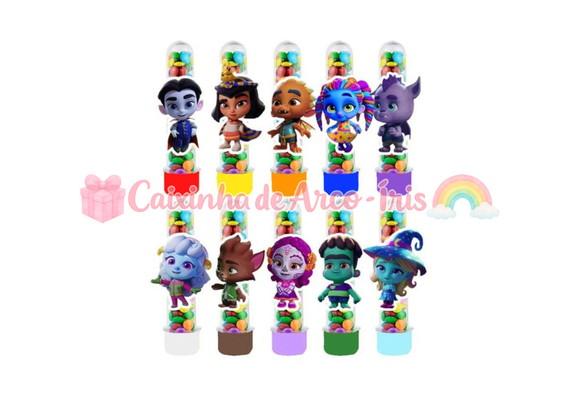 Tubetes com Apliques 3d: Super Monstros em Ação