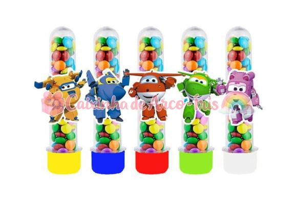 Tubetes com Apliques 3d: Super Wings