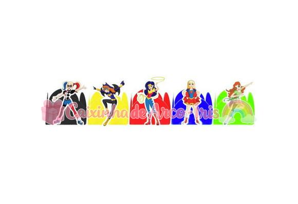 100 Forminhas / Toppers: Super Hero Girls