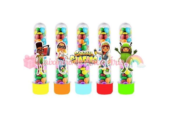 Tubetes com Apliques 3d: Subway Surfers