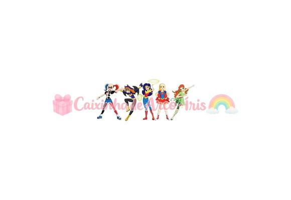100 Mini Apliques 3,5cm: Super Hero Girls