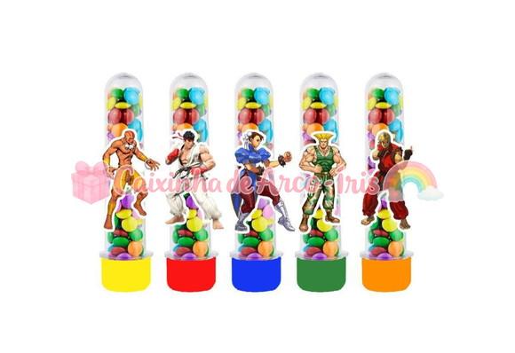 Tubetes com Apliques 3d: Street Fighter