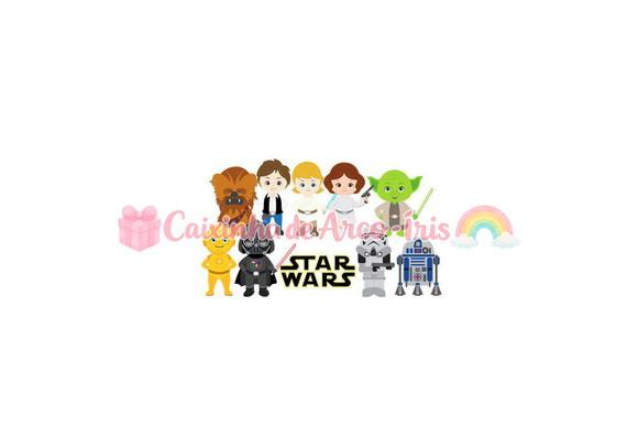 100 Mini Apliques 3,5cm: Star Wars