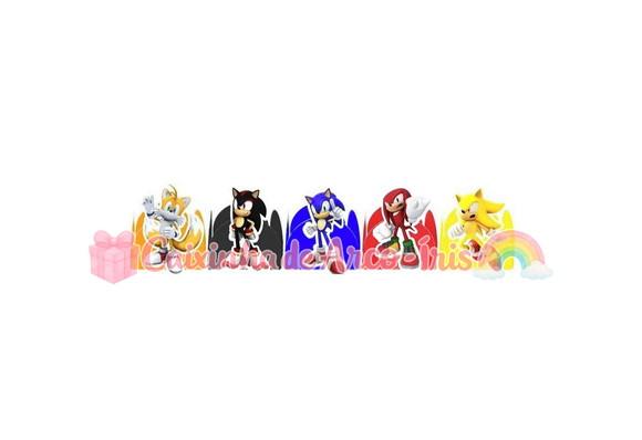 100 Forminhas / Toppers: Sonic