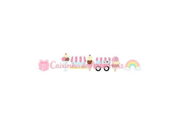 100 Mini Apliques 3,5cm: Sorveteria