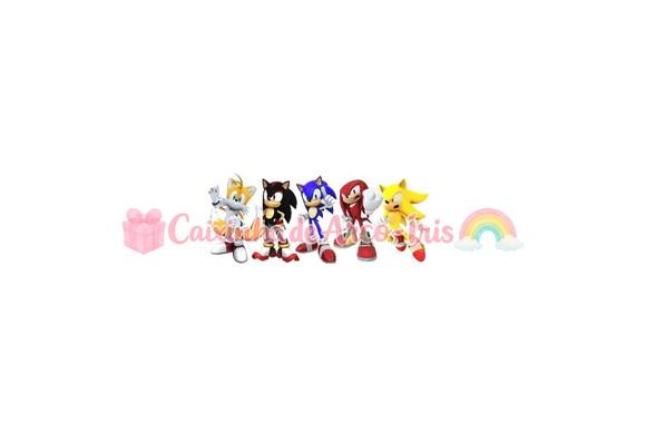 100 Mini Apliques 3,5cm: Sonic