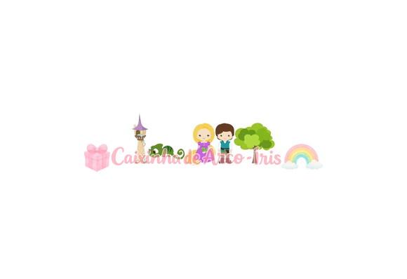 100 Mini Apliques 3,5cm: Rapunzel Cute