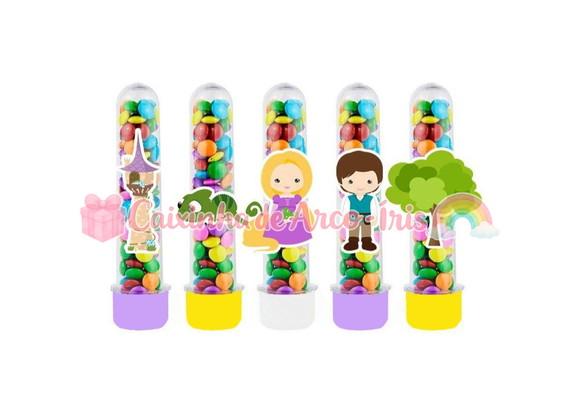 Tubetes com Apliques 3d: Rapunzel Cute