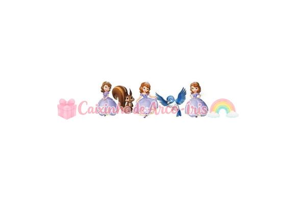 100 Mini Apliques 3,5cm: Princesa Sofia