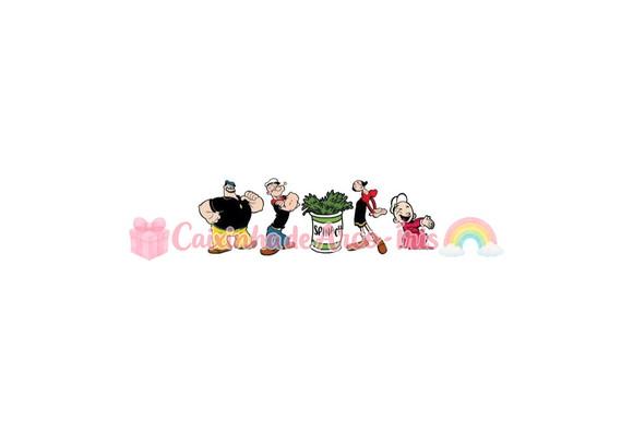 100 Mini Apliques 3,5cm: Popeye
