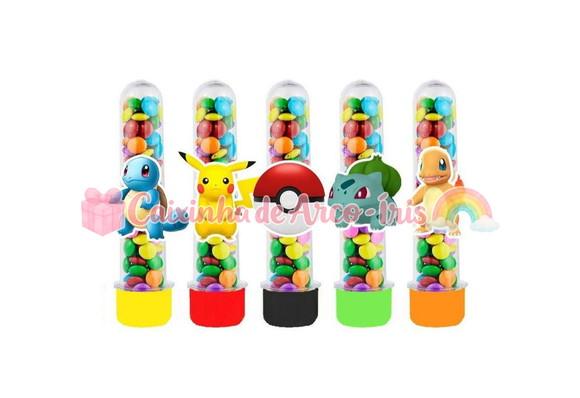 Tubetes com Apliques 3d: Pokemón